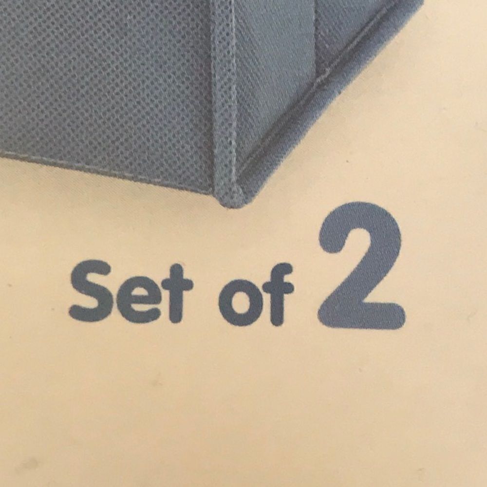 WHITMOR SET OF 2 COLLAPSIBLE CUBES FOR STORAGE! - Picture 7 of 8